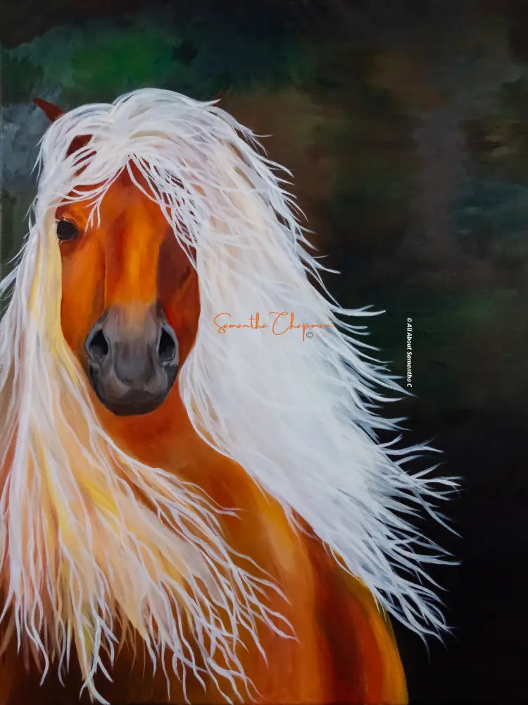 Original 16’ X 20’ Equine Painting Oil On Canvas (Lightening)